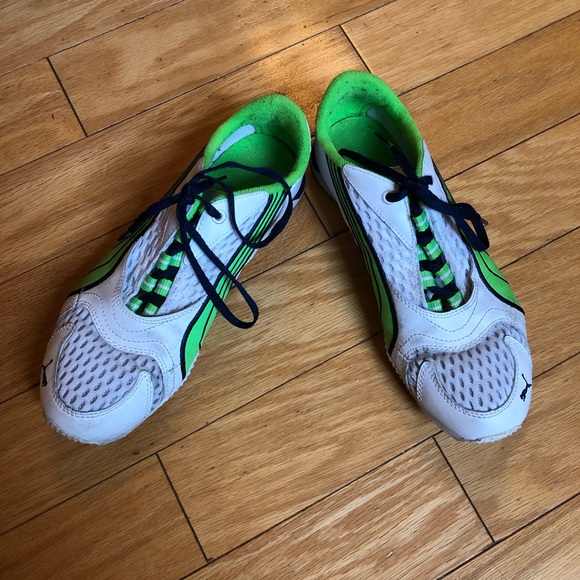 lime green and white pumas